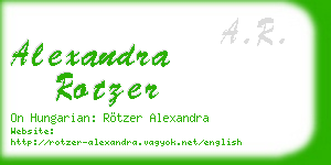 alexandra rotzer business card