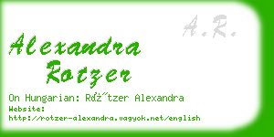 alexandra rotzer business card